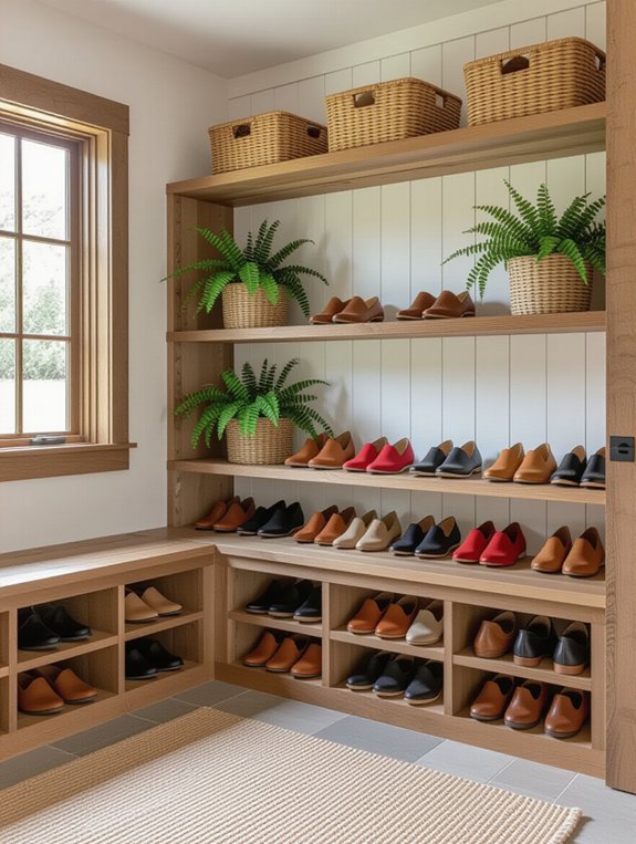 clutter free shoe organization solution