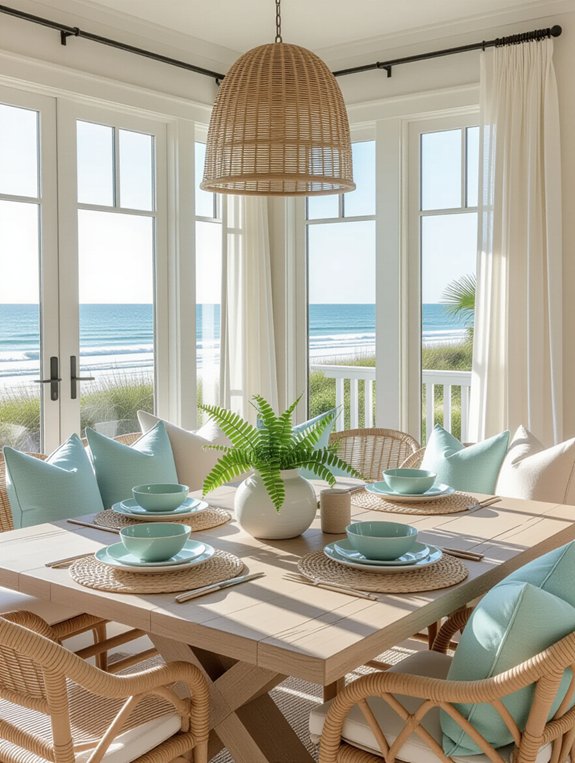 coastal dining room transformation
