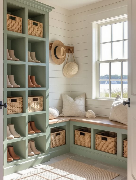 coastal inspired shoe storage solutions