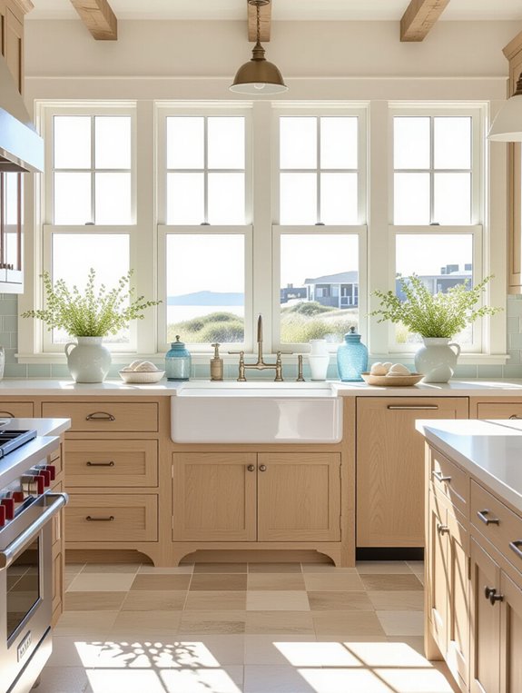 coastal oak cabinetry design