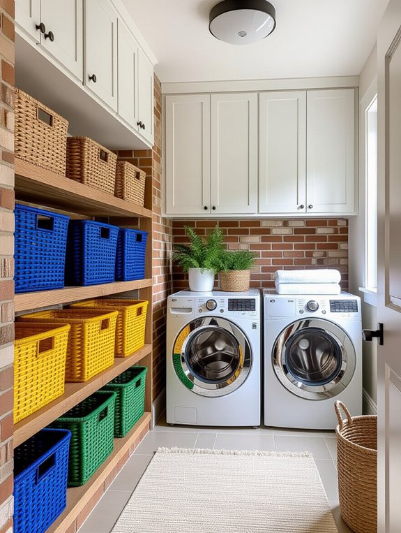 color coded laundry sorting system