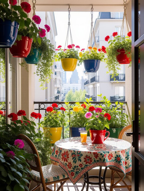 colorful pots enhance charm