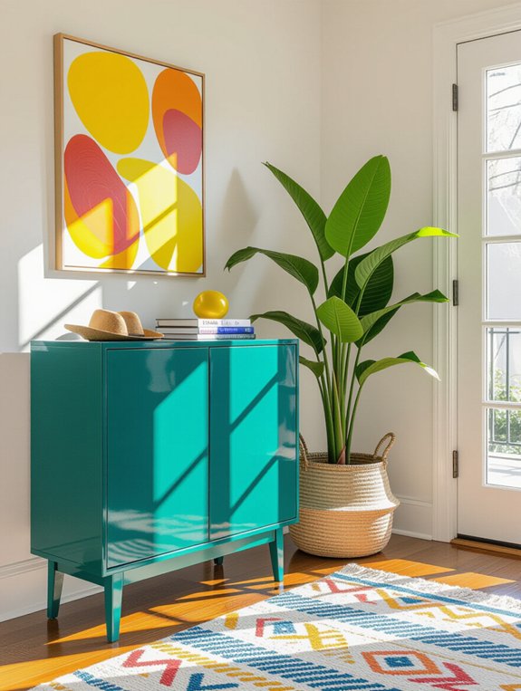 colorful shoe cabinet ideas