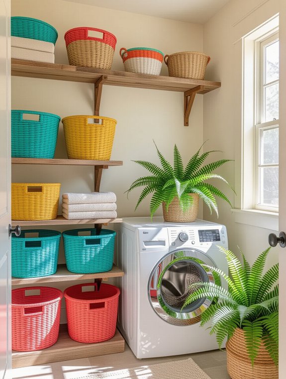 colorful storage basket ideas