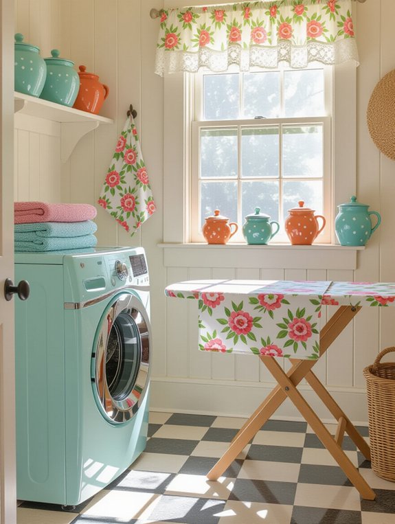 colorful vintage laundry accessories