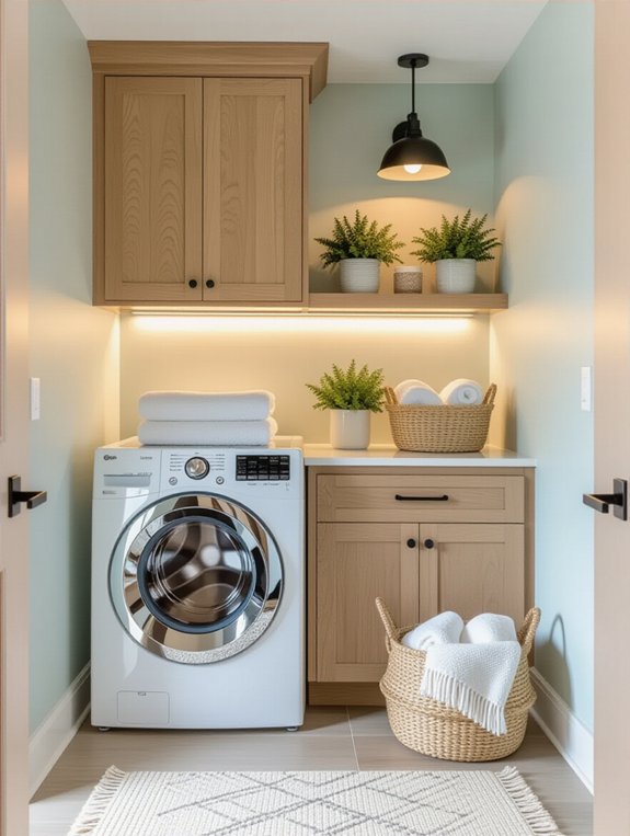 compact functional laundry nook