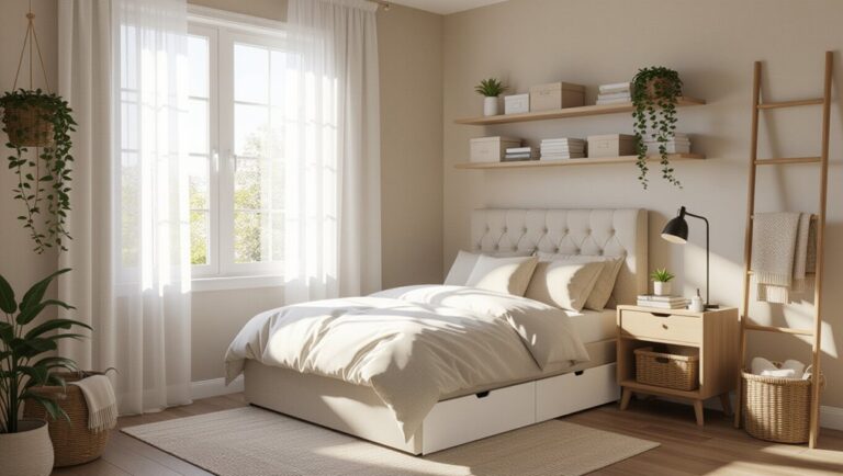 compact organization for bedrooms