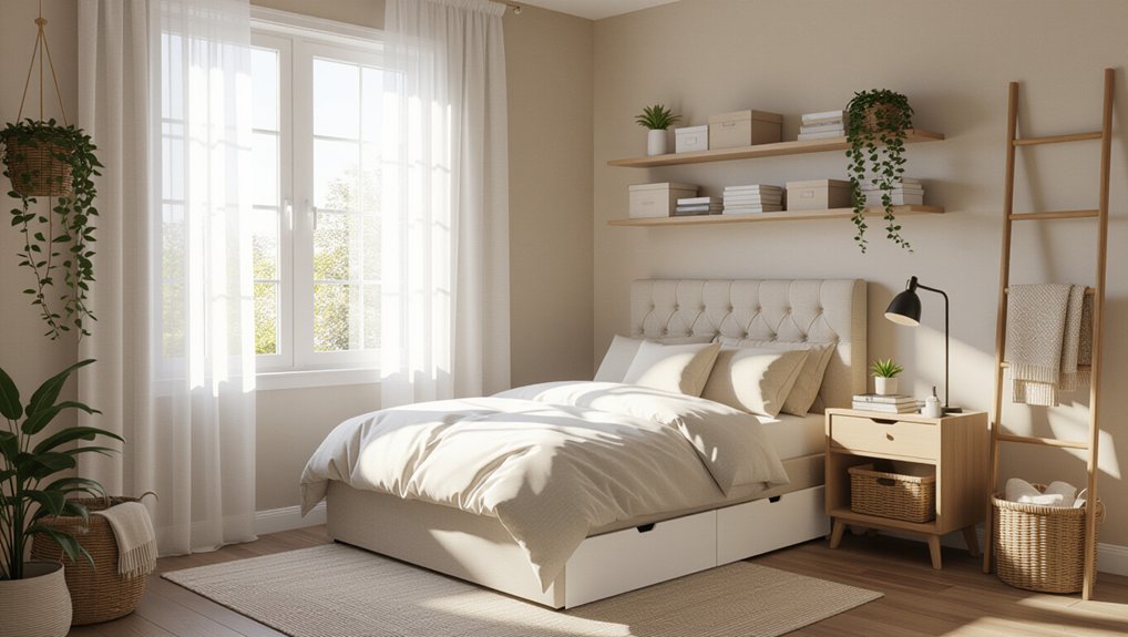 compact organization for bedrooms