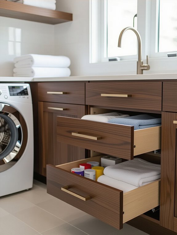 convenient organized laundry storage