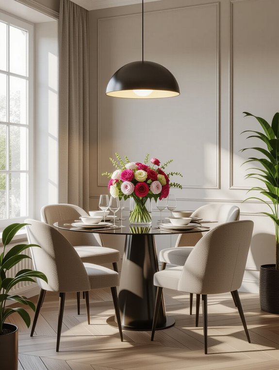 corner lighting enhances ambiance