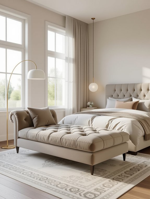 cozy bedroom soft seating
