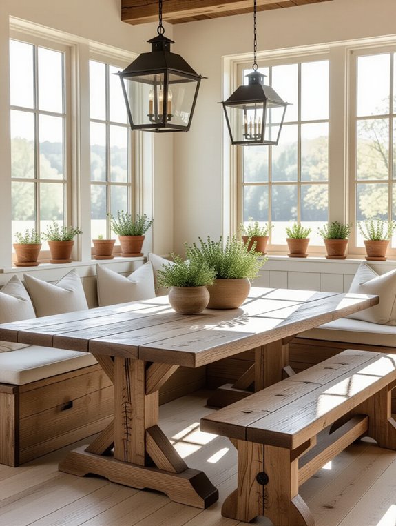 cozy communal dining experience