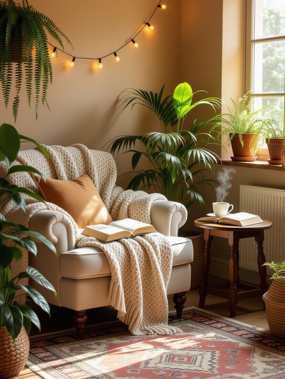 cozy corner reading space