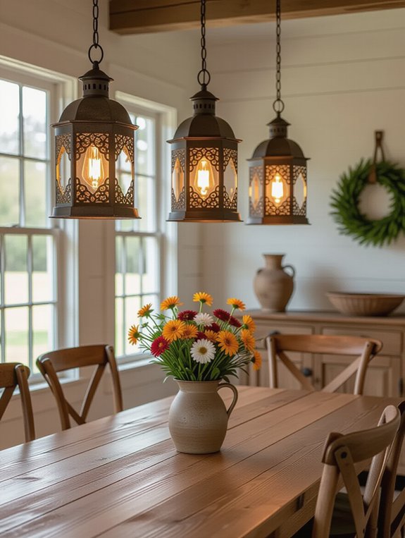 cozy farmhouse lantern ambiance