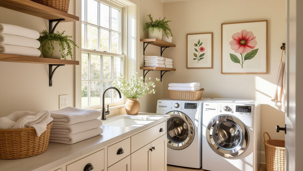 cozy hallway laundry designs