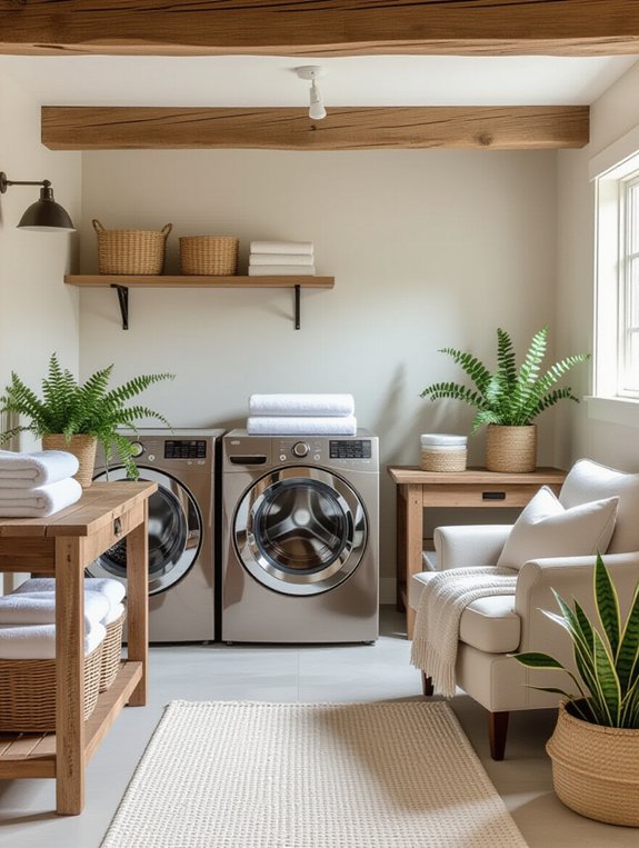 cozy laundry nook transformation