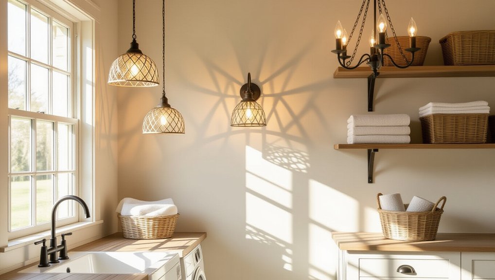 cozy laundry room lighting ideas