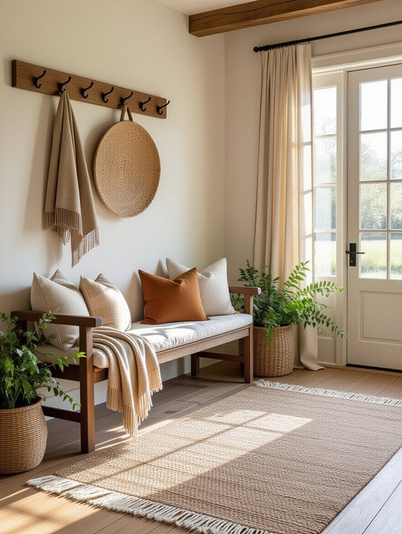 cozy layered textile accents