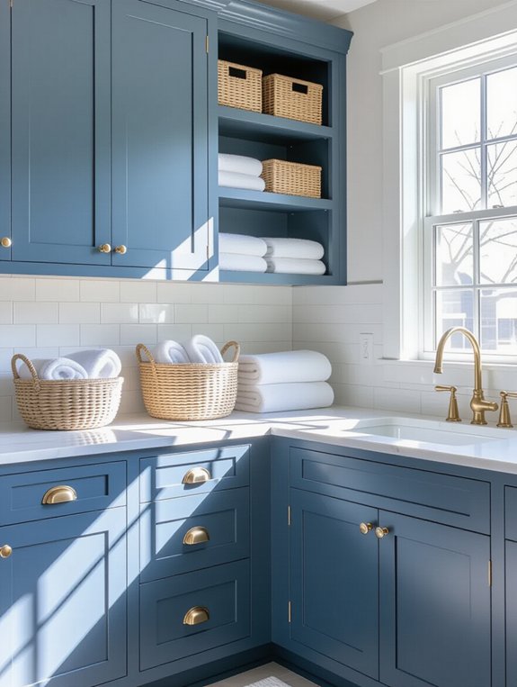 cozy muted denim blue