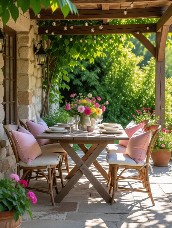 cozy outdoor dining ambiance