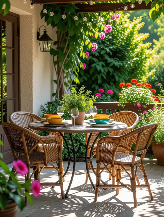 cozy outdoor dining spot