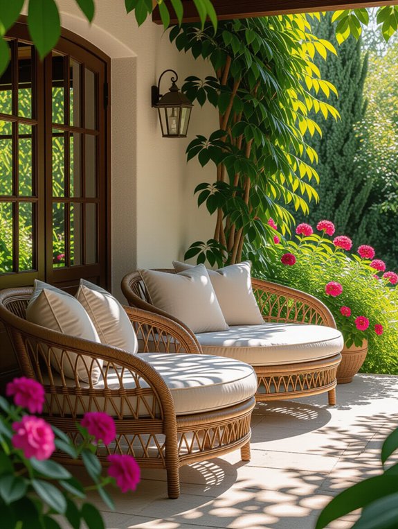 cozy outdoor relaxation furniture