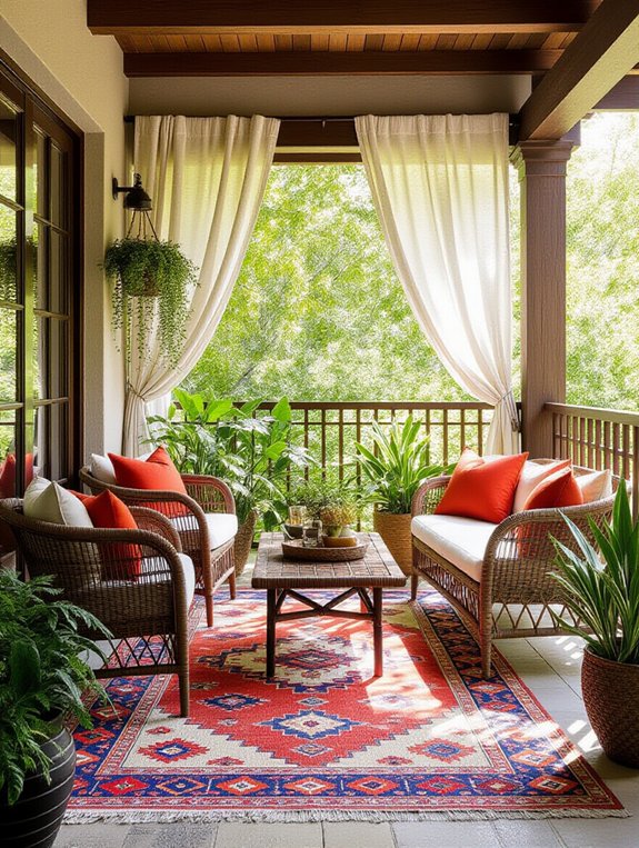 cozy outdoor rug comfort
