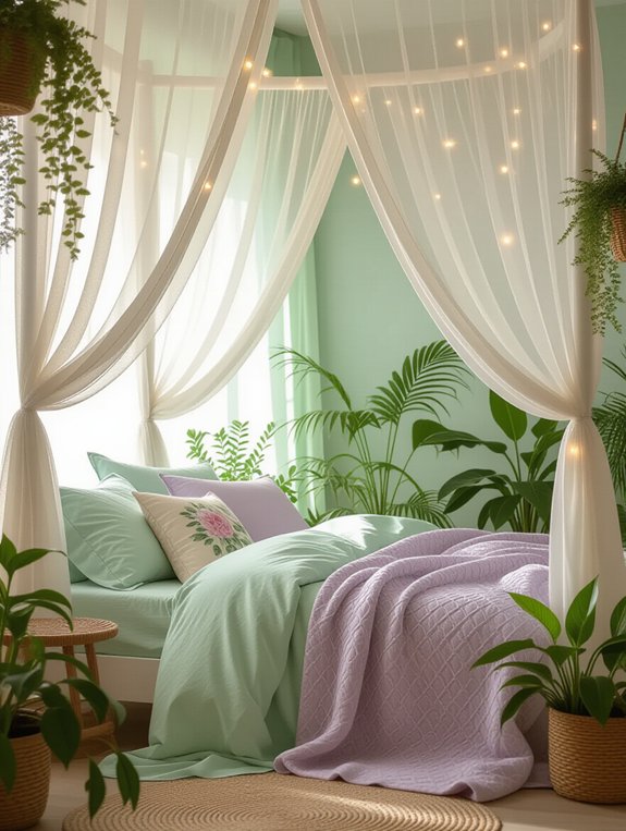 cozy romantic canopy retreat