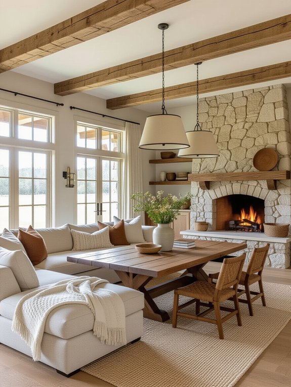 cozy rustic dining atmosphere