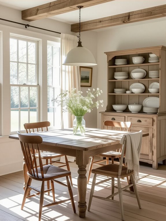 cozy rustic dining spaces