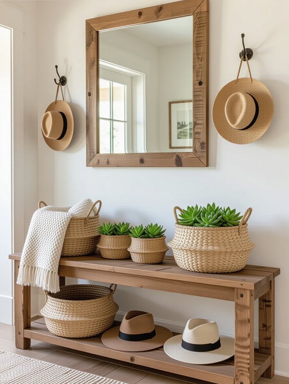 cozy rustic wooden shelves