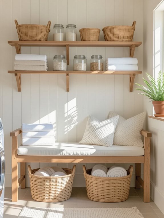 cozy seat for laundry