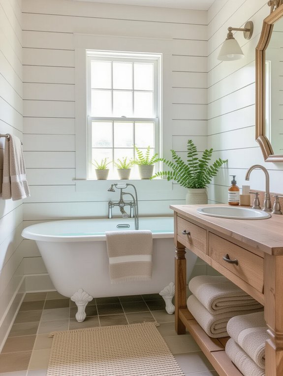 cozy shiplap bathroom charm