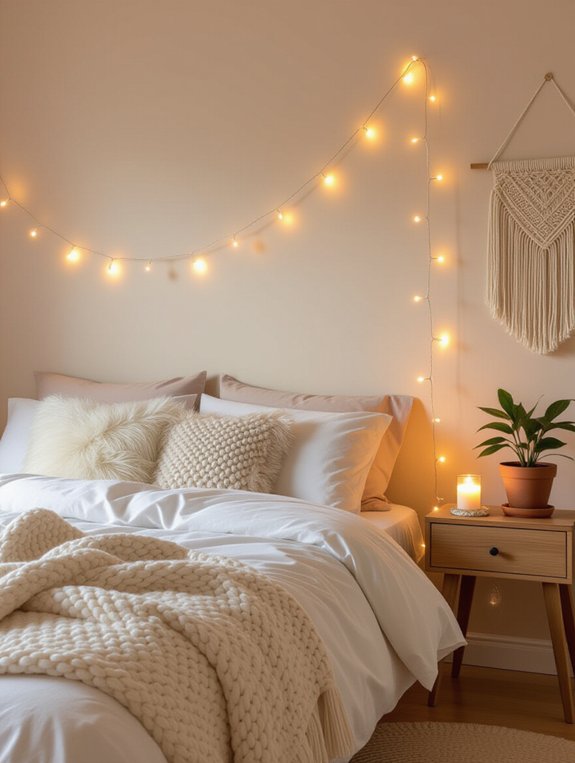 cozy string light ambiance