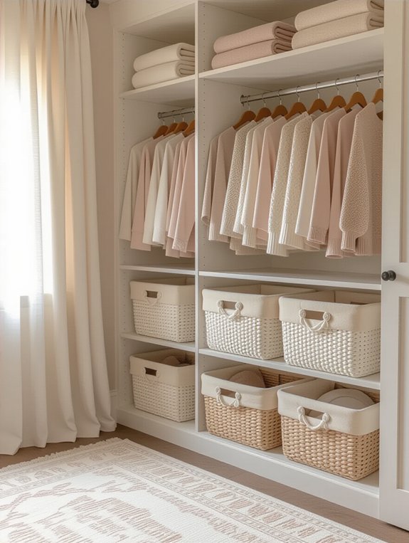 cozy stylish closet organization