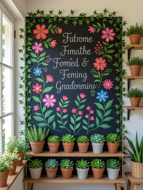 creative outdoor chalkboard walls