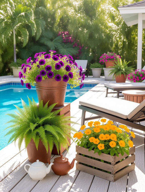 creative repurposed container planters