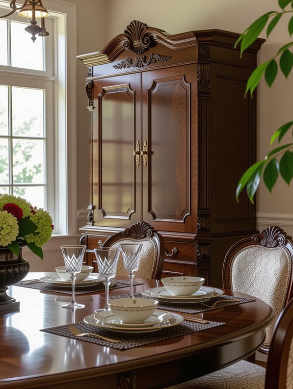 dark wood dining elegance