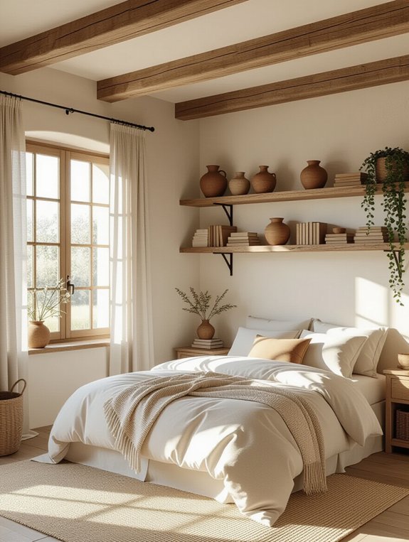 decorative open shelving display