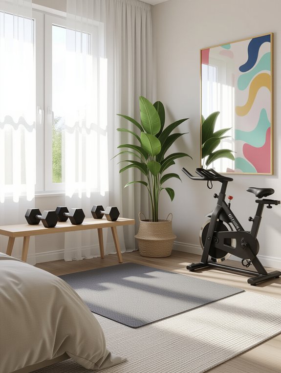 dedicated fitness space setup