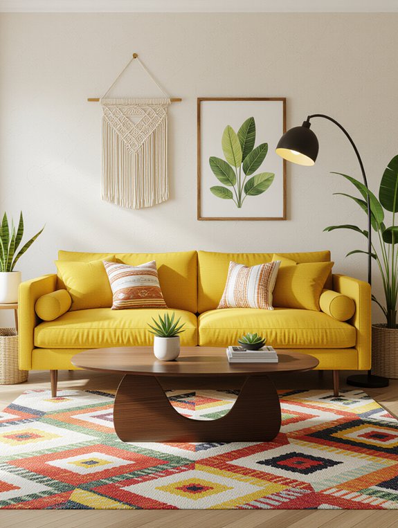 eclectic boho mid century decor