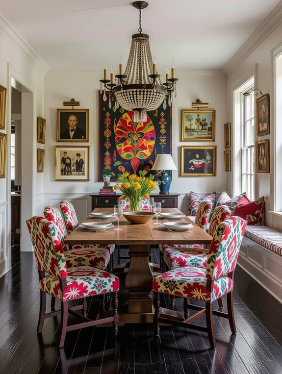 eclectic dining room decor