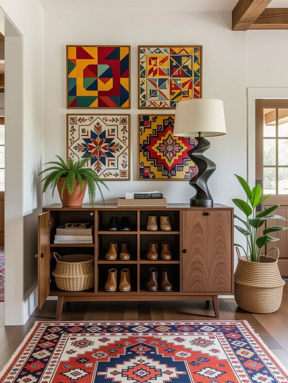 eclectic foyer design elements
