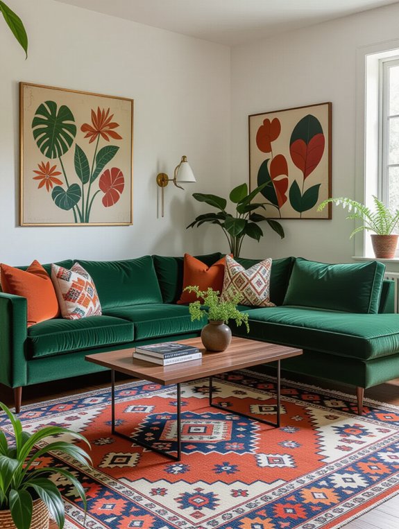 eclectic l shaped sofa design