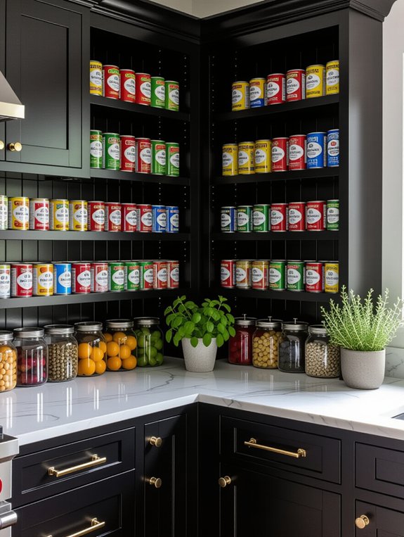 efficient canned goods organization