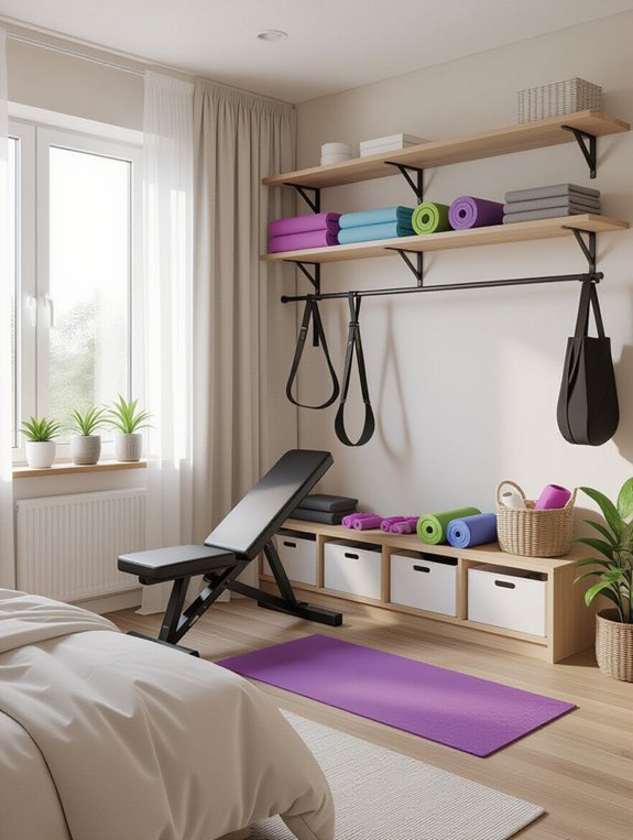 efficient home gym storage