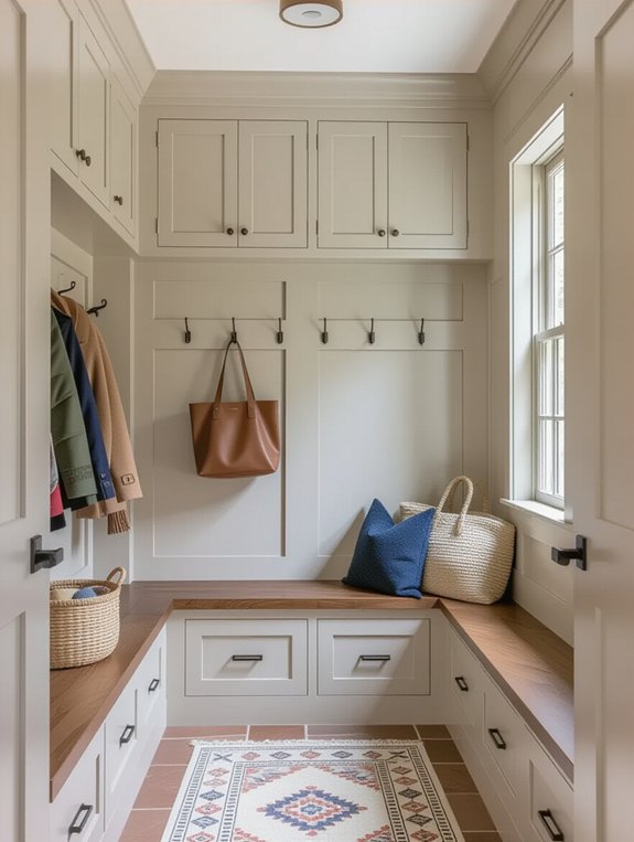 efficient mudroom storage solution