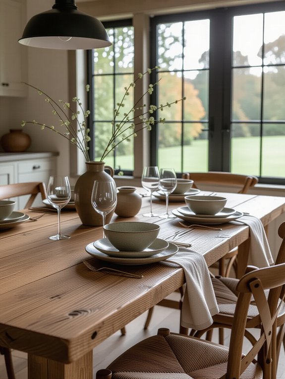 elegant black wood dining