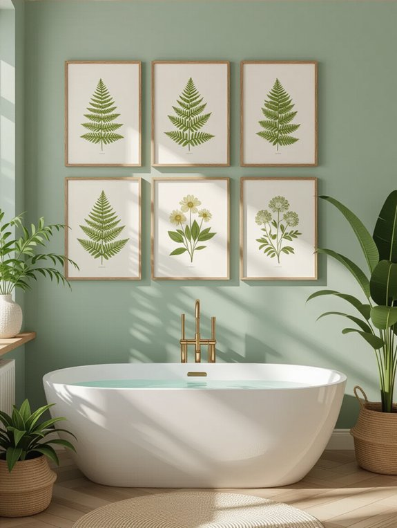 elegant botanical bathroom decor