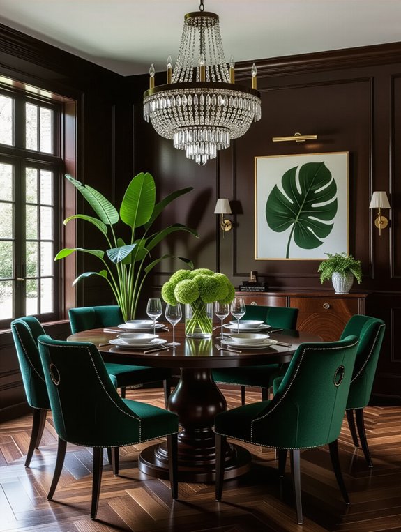 elegant dark dining ambiance